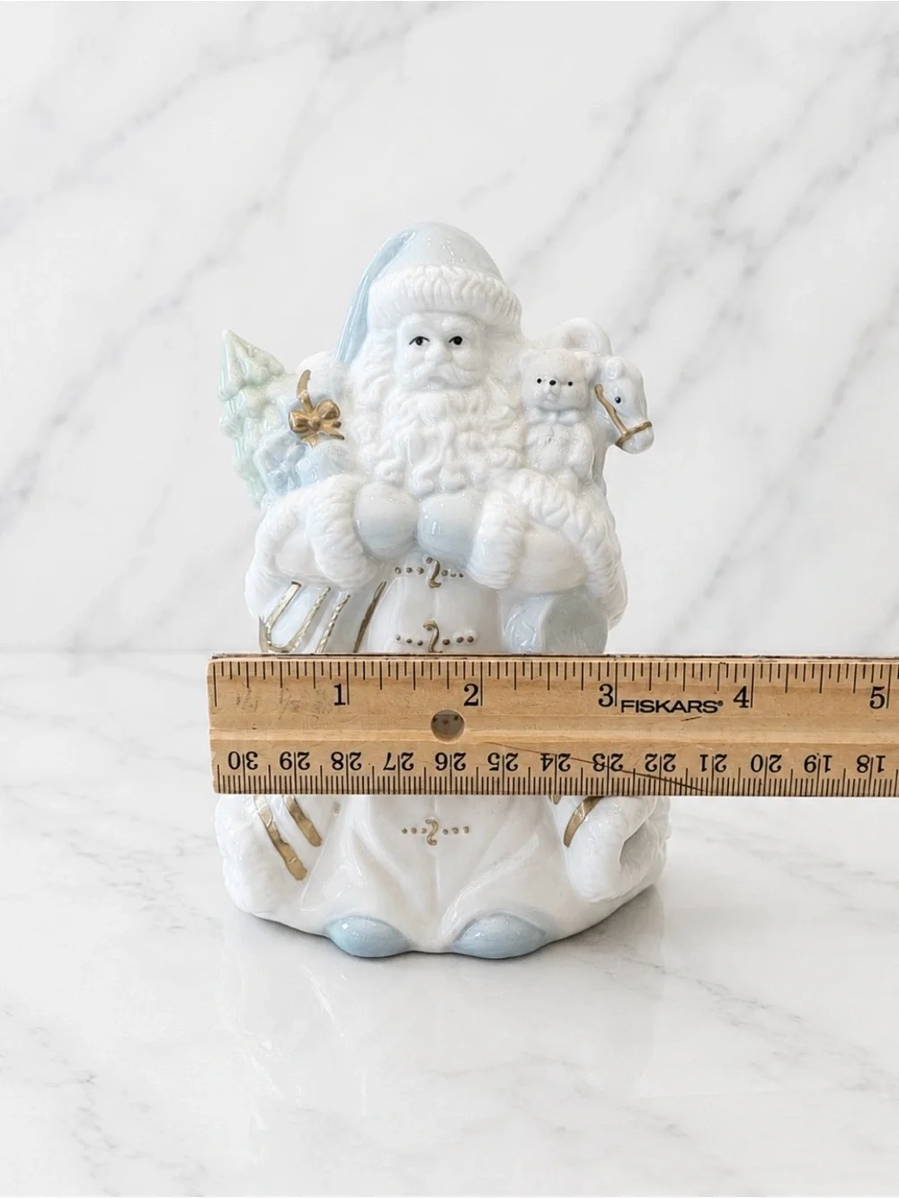 Ceramic Holiday Santa Claus Jewelry Box